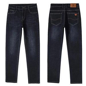 Männer Jeans 2022 Männer Stretch Regular Fit Business Casual Klassische Stil Mode Denim Hosen Männlich Schwarz Blau Hosen Größe 28-40