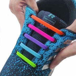 Silicone Elastic Shoelaces Fashion Unisex Athletic No Tie Shoe Lace All Sneakers Fit Quick Shoe Lace 220713