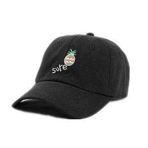 Projektanci mody duże czapki sprzedaży ananas haft baseballowa czapka baseballowa mężczyźni i kobiety w stylu koreański świeży wzór owoców szczytowa czapka rdzeniowa czapka na świeżym powietrzu HATS