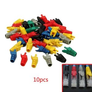 Diğer Aydınlatma Aksesuarları 10/50 PCS Network Rj45 Kablo uçları fiş konektör kapak botları kapağı Cat6 güvenlik ceketi karışık renk adaptörü