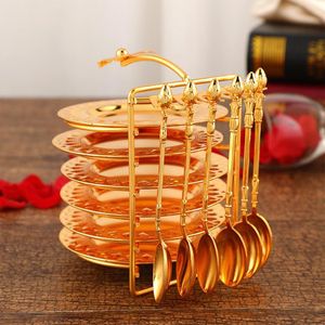 Dinnerware Sets Classical Set Dinner Plate and Spoon Storage Rack Organizer Salada de cozinha Display Spoonsdinnerware Setsdinnerwa