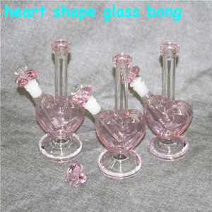 Shisha-Glasschüsseln, dick, rosa, herzförmig, männliches Gelenk, 14 mm, Glasbongs, Schüssel, Stück, Silikon-Nektar