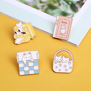 Enamel Armed Lapel Brooches Pin Funny Cartoon Kitten Cat Animal Badge Ins Cute Anime Brooch Exquisite Accessories 1 79ks E3