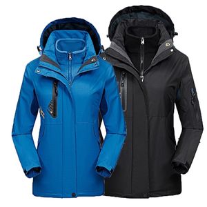 Men Woman Winter Autumn 3 in 1 Jackets Ski Camp Climb Trekking Fish Hike Cycle Waterproof Outdoor Coat Oversize Male Female 201128