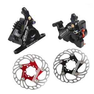 Bike Brakes Road Line Pulling Hydraulic Disc Brake Flat Mount Calipers Front Rear Bicycle Oil Set With 140mm Floating Rotor