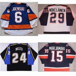 Ceuf Bridgeport Sound Tigers Mens 29 Petteri Nokelainen 6 Jesse Joensuu 24 Branislav Mezei 6 Joel Bouchard 15 Masi Marjamaki Hockey Jerseys