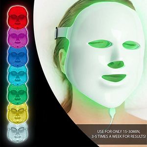 LED Photon Face Mask - 7 färger Infraröd hemterapi för glödande hud