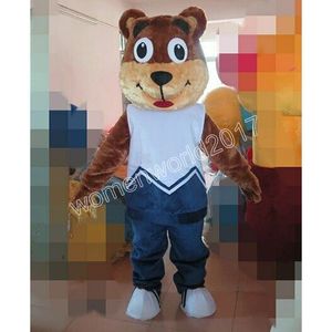 Costume da mascotte orso di Halloween Costume da personaggio dei cartoni animati di alta qualità Completo da adulto unisex Vestito da carnevale di Natale