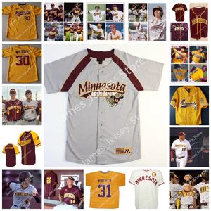 Maglia da baseball Minnesota Golden Gophers 39 Dawson Hall J.P. Massey 43 Richie Holetz 44 Sam Ireland 45 Tom Skoro 46 Noah Rooney Noah DeLuga 48 Randon Dauman 52 Danny Davis