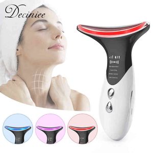 Masajeador de estiramiento facial para cuello, dispositivo antiedad, EMS, microcorriente, Reduce la fciz220429