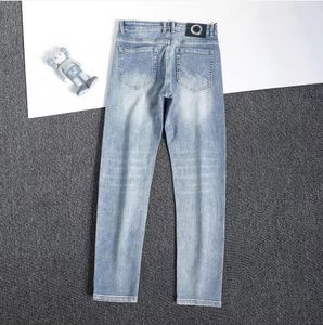2022 Men's jeans pencil trousers spring and summer thin light grey classic style simple leisure France latest pant men and women