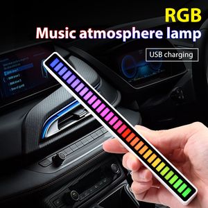 RGB Sync Rhythm Light Colorful Music Atmosphere Light Car Desktop Induction Creative Car Led Light Accesories for Car