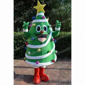 Costumi della mascotte dell'albero di Natale di prestazioni Costumi del personaggio dei cartoni animati di Natale di Halloween Vestito pubblicitario Carnevale Unisex Adulti Outfit