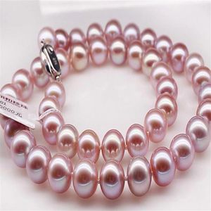 Australische Natürliche Seeperle großhandel-Neue feine Perlenschmuck fein mm natürlicher australischer Südsee Rosa Perlen Halskette Zoll Silber278W