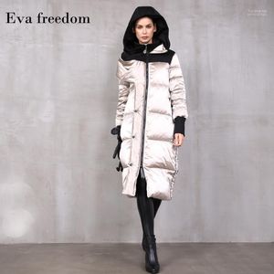 Women's Down & Parkas 90% Duck Warm Coat Winter Fashion Brand Thick Jacket Female Long Stitching Hooded F328 Luci22