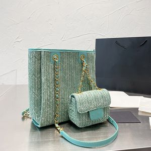 2'de 1 yüksek kaliteli alışveriş çantası klasik tuval büyük kapasiteli tasarımcı kadın çantaları lüks zincir haberci çanta moda çantalar cüzdan crossbody toates cüzdan