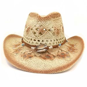 Западная ковбойская шляпа натуральные соломенные шляпы для мужчин летнее пляжная пляжная капюшка Солнца Сомбреро Хомбра