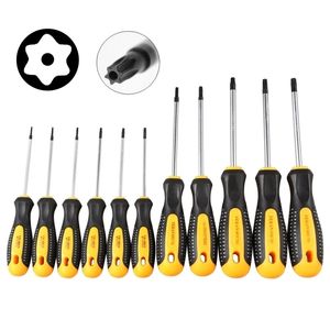 1Set Chrome vanadium steel Torx Screwdriver with Hole Magnetic T5T30Screw Driver Kit for Telephone Repair Hand Tool Y200321