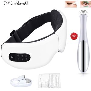 Elettrico Smart Eye Massager Dispositivo di massaggio antirughe Compressione Occhiali per terapia per occhi stanchi Musica Bluetooth 220630