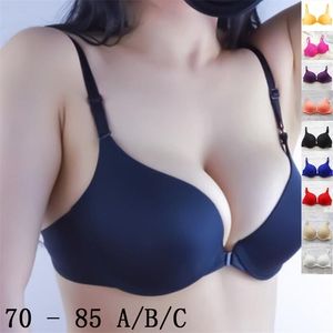 Bras för kvinnor Push Up Bh Front Buckle A B C Cup Sexig underkläder Kvinnor Brassiere Lingerie Justerbar band BRALETTE 220530