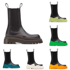 Two Tone Tire Chelsea Boots Plataforma Mulheres Plataforma Chunky Lady Luxe Design Men Calf Desigra