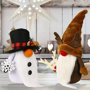 뿔의 눈사람 흰 수염 봉구 장난감 파티 파티 어린이 휴가 선물 인형 크리스마스 장식 Gnomes 산타 루돌프 테이블 액세서리 11 5HB Q2