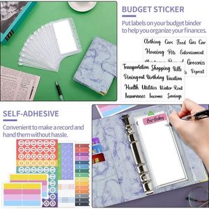 Gift Wrap Budget Binder Money Saving With Clear Cash Envelopes Sheets And Label Stickers Organizer AGift