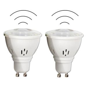 Luci notturne PIR Motion LED Lampadina GU10 3W 220-240V AC Interruttore autocontrollato Globo