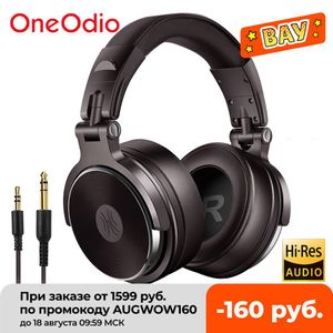 Oneodio Pro Wired Studio Headphones Stereo Professional DJ hörlurar med mikrofon över Ear Monitor Earpon Bass Headsets259o