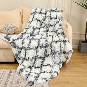 Cobertores Super macios e longos faux pêlo de lã de lã de coral quente quente elegante com um sofá de cama de tiro fofo sherpa