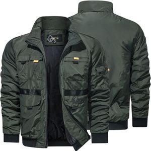 Men Jackets Zipper Bomber Jacket Green Coat Green Male Windbreaker Overdoor Military Jacket Men Moda Moda Casa de outono Tops 201128