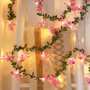 Strängar ledde Unquie Orchid Flower String Lights Floral Holiday Lighting Vase Party Event Light Decoration Fairy Bedroom Decorled Stringled