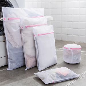 Örgü çamaşır torbası polyester çoraplar yıkama torbaları çamaşır makineleri için kaba net sepet torbaları