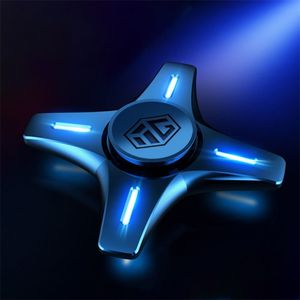 Fidget Spinner Yetişkin Antistress El Oyuncak Aydınlık Döndürme Metal Gyroskop Parlayan Stres Rahatlatıcı Üst 220505