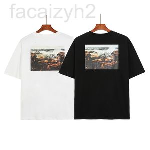 メンズTシャツデザイナーチャオブランドフォグ新しいダブルラインエッセンシャル沿岸リーフ写真印刷された半袖Tシャツ男性と女性5x59