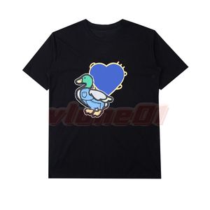 Neue Sommer-T-Shirts Mode Damen Digital Heart And Fly Duck Print T-Shirts Herren Kurzarmkleidung Asiatische Größe S-XL