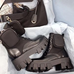 Wholesale charming womens for sale - Group buy Women Designers Rois Boots Ankle Martin Boots and Nylon Boot military inspired combat boots nylon bouch attached to the ankle with bags NO43