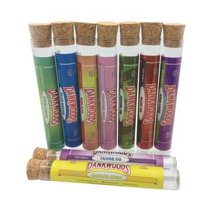 Partihandel Förpackning Premium 1Gram Dankwoods 6 smaker Pre Roll Glass Tube Flowagaging Pre-Roll Cone Blunt Moonrock