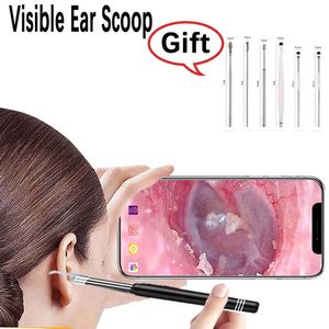 Smart Visual Ear Cleaner Stick Endoskopplockkamera Otoskop Wax Remover Picker Waxborttagningsverktyg 220323