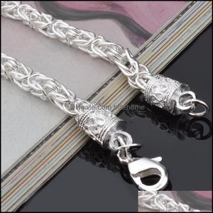Charm Bracelets Jewelry New 925 Sterling Sier Chain Bracelet 6Mm X20Cm Street Style Fashion Christmas Gifts Low Price Kka1080 Drop Delivery