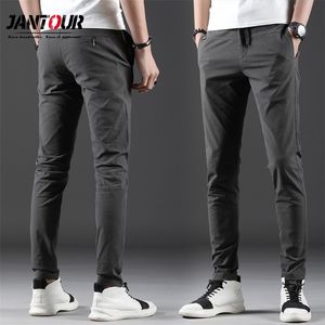 Jantour Primavera Estate Classic Pantaloni casual elastici da uomo Abito da uomo d'affari Slim Fit Jogger Pantaloni lunghi elasticizzati Uomo 201128