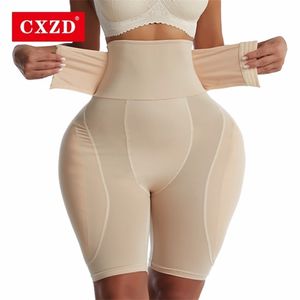 CXZD Women Postpartum Body Shaper Underwear High Waist Hip Padded Panty Thigh Slimmer Sexy Butt Lifter Fake Ass Panties 220615
