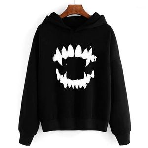 Hoodies Damen Halloween Gothic Scary Nice Langarm Sweatshirt Kapuzenpullover Warme Bluse Damen Aug20 Sweatshirts