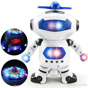 Kosmiczna zabawka humanoid robot jouets tancerz tancerz zwierzaka z elektroniką Brinquedos Electronique for Light Toys Children Ohdxo