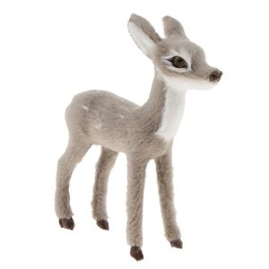 Christmas Decorations Simulation Small Deer Animal Model Arts And Crafts Plush Reindeer Elk Doll Shop Window Showcase Home Party DecorChrist