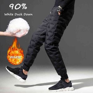 Wholesale thermal resistance for sale - Group buy Men Jeans Men Down Pants Winter Outdoor Thermal Warm Windproof Trousers Black Lightweight Bottoms Climbing Running Wear Resistance
