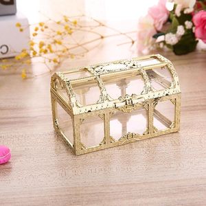 Gift Wrap Candy Box Trinket Boxes 1st 2Colors Plastic Treasure Storage Vintage Style Earrings Organizer för smycken Crystal Gemgift