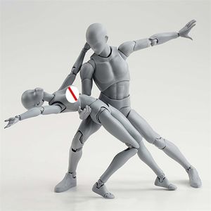 14cm artista de arte pintura anime esboço masculino feminino corpo móvel chan ação articulação figura modelo de brinquedo desenho mannequin 001 220707