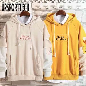 Clearance Price Spring Autumn Hoodies Men nace tryckt Hip Hop Hooded Sweatshirts Man Women Par Alphabetic Hoody Man Tops 210924