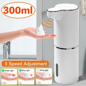 Automatic Foam Soap Dispensers Bathroom Smart Washing Hand Machine With USB Charging White High Quality ABS Material